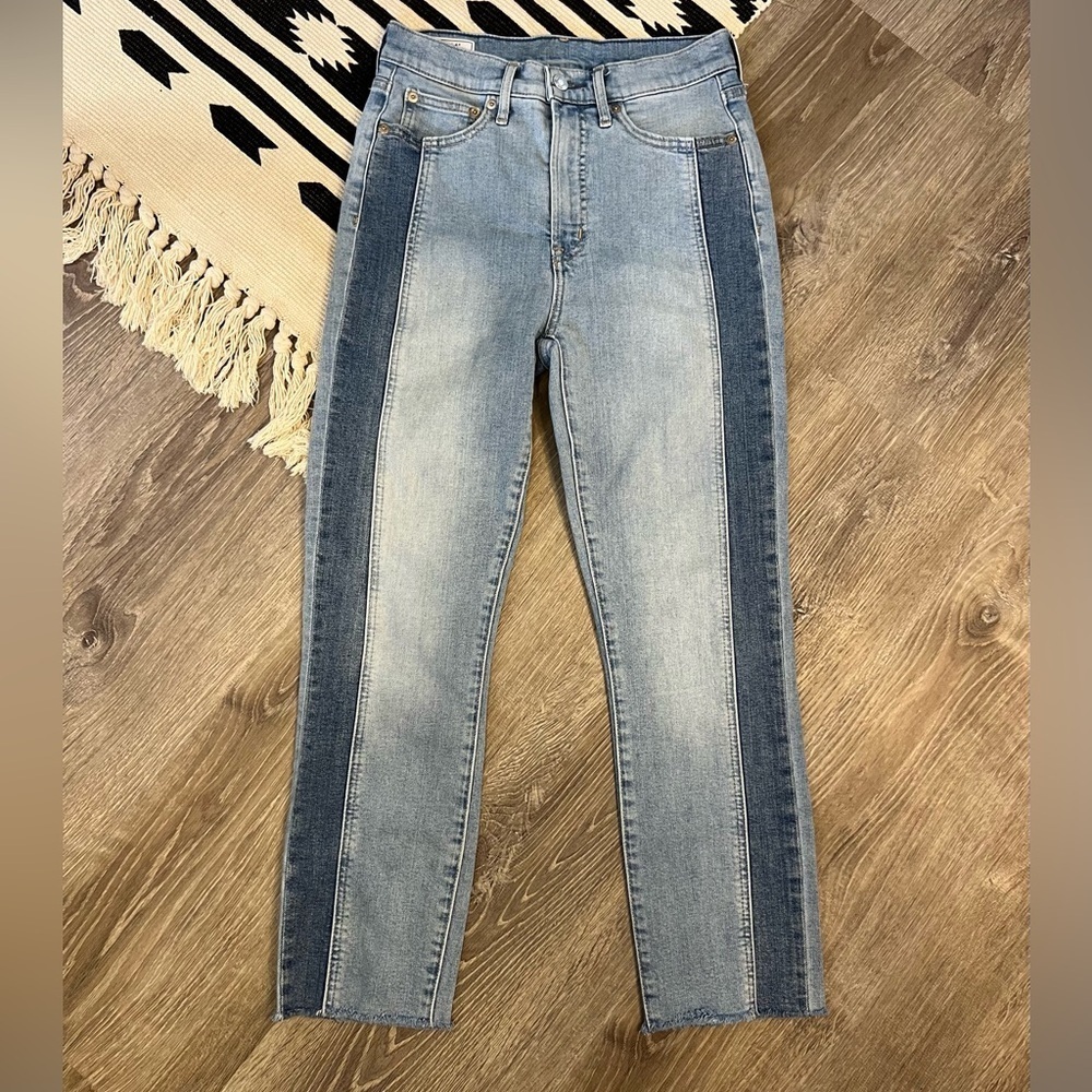 GAP High Rise Two Tone Vintage Slim Jeans 27 - Picture 2 of 8